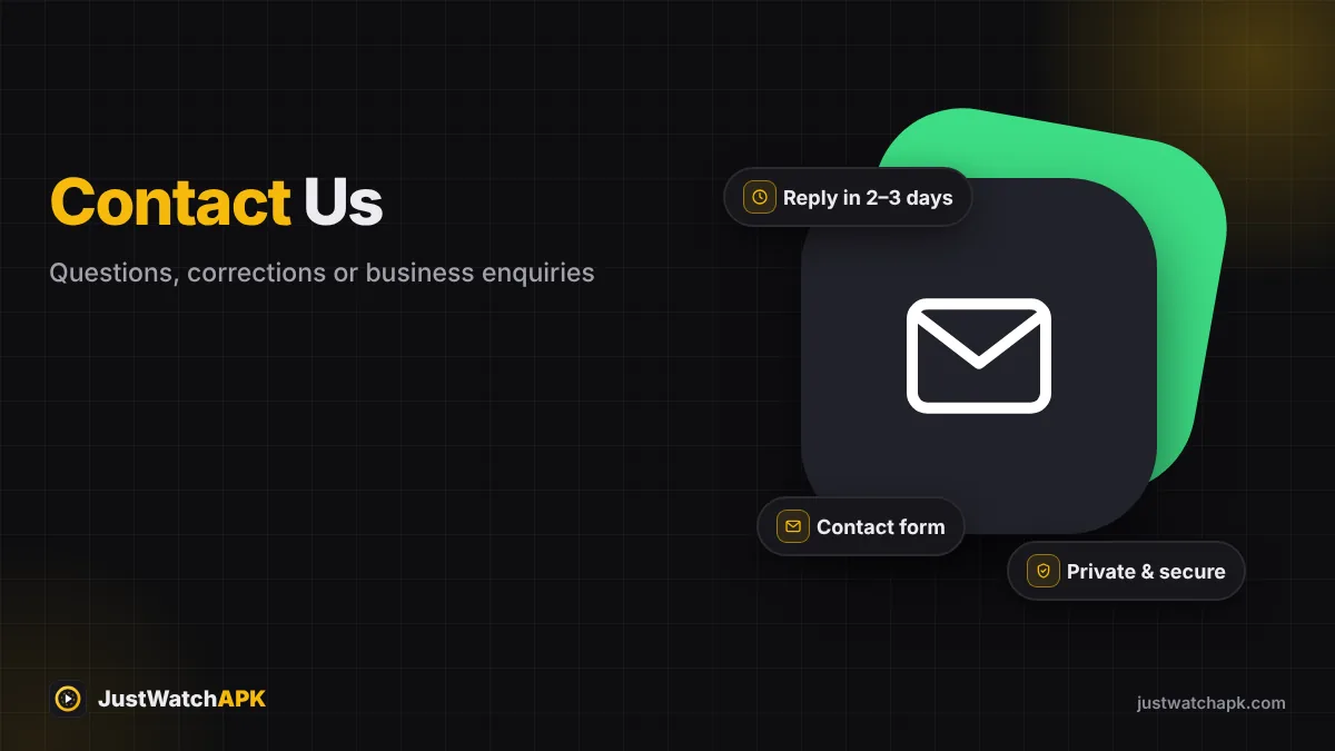 Contact JustWatchAPK.com support team